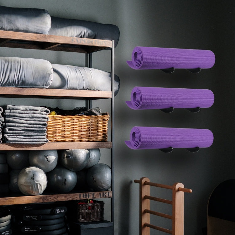 Indoor Acrylic Wall Mount Bracket Yoga Mat Storage Rack