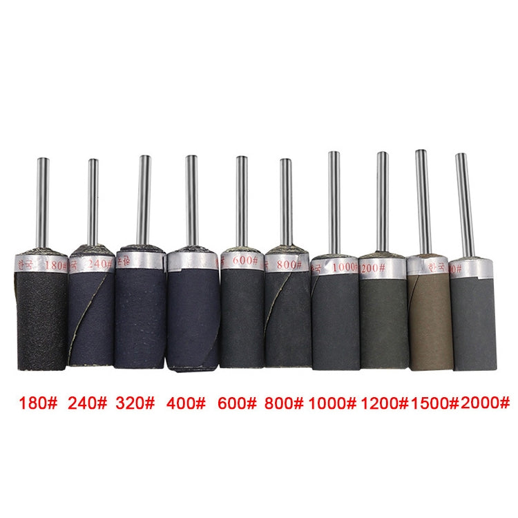 10pcs 3mm Handle Mirror Polishing Paper Stick, Mesh: 180