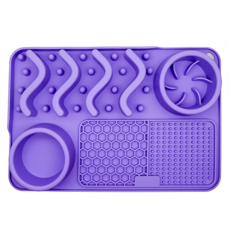 PETS357 Pet Licking Cushion Silicone Smell Food Bowl Cats And Dog Slow Food Plate