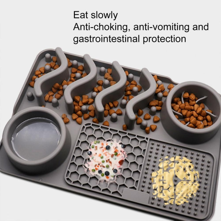 PETS357 Pet Licking Cushion Silicone Smell Food Bowl Cats And Dog Slow Food Plate
