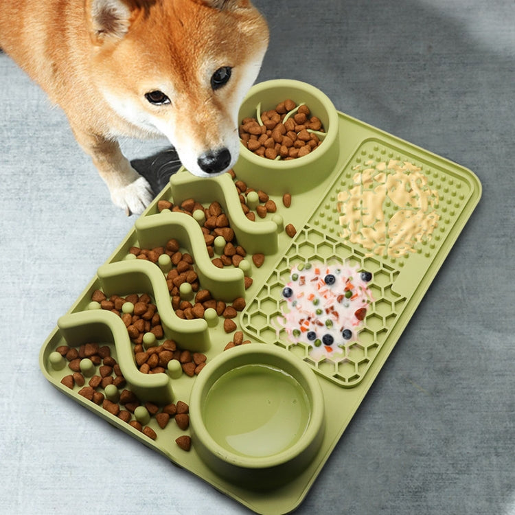 PETS357 Pet Licking Cushion Silicone Smell Food Bowl Cats And Dog Slow Food Plate