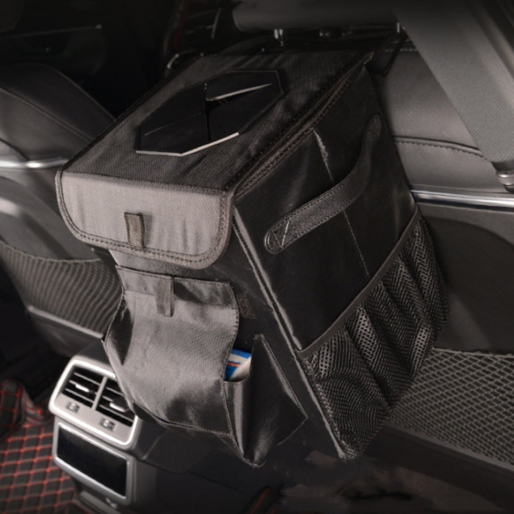 Vehicle Trash Can Multifunctional Foldable Storage Box(22x20x30cm)
