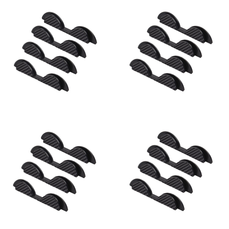 4sets Car Door Corner Protection Anti-collision Carbon Fiber Rubber Strip