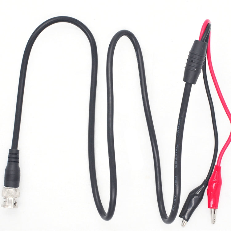 2pcs BNC To 2 x Crocodile Clips Double Head Coaxial Cable Video Cable, Length: 3m