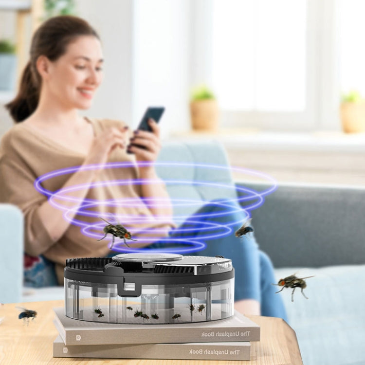 S008 Automatic Fly Killer Silent USB Household Fly Trap, Spec: USB Type (White)