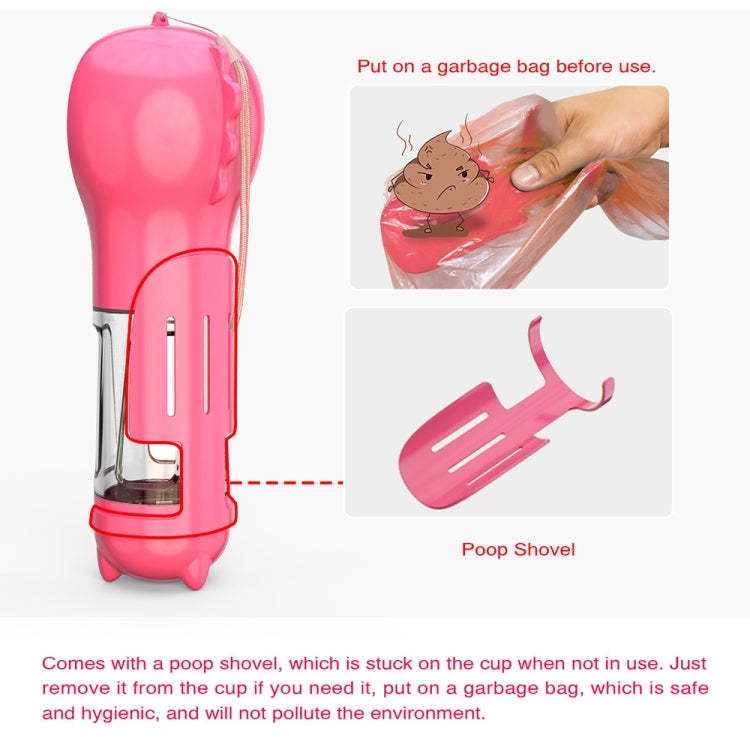 3 in 1 Leakproof Outdoor Dog Water Fountain Portable Pet Drinking Bottle, Size: 500ml+Food Box