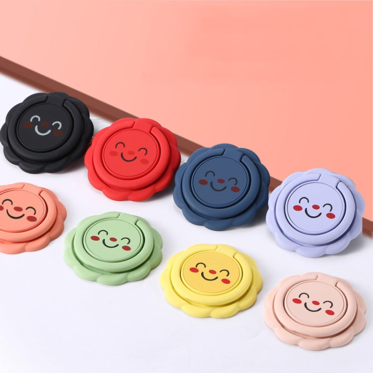 3pcs Sunflower Smiley Mobile Phone Finger Ring Bracket Zinc Alloy Ultra-thin Stand