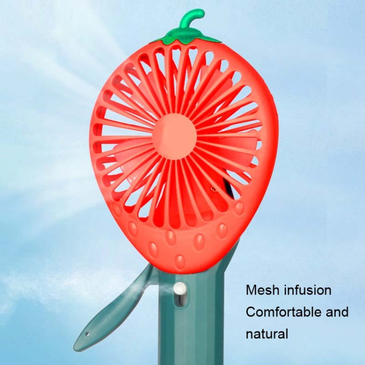 2pcs Spray Model Fruit Shape Manual Hand Pressure Small Fan(Color Random Delivery)