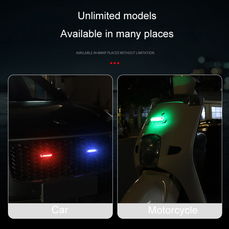Motorcycle Electric Car Anti-Rear Collision Solar Strobe Warning Light, Specification: Colorful Light