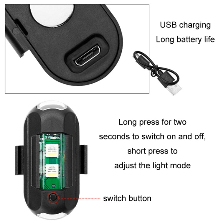 Vibration Remote Control Induction Motorcycle Wireless Strong Magnetic Warning Flash Light, Specification: 2 Light +1 RC