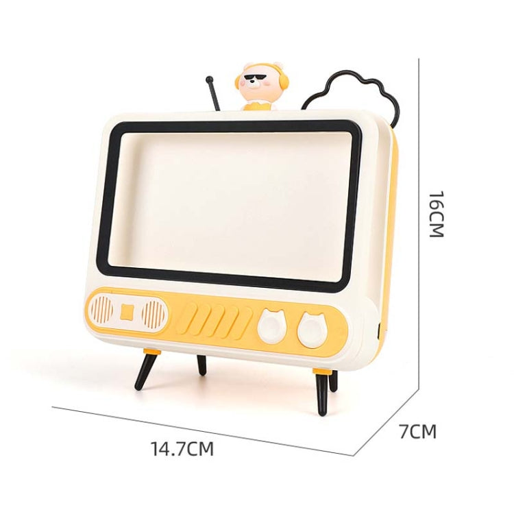 MHT736 No Light Retro TV Shape Phone Stand Desktop Lazy Stand, Color Random Delivery
