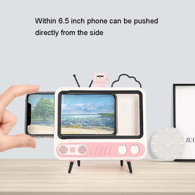 MHT737 With Light Retro TV Shape Phone Stand Desktop Lazy Stand, Color Random Delivery