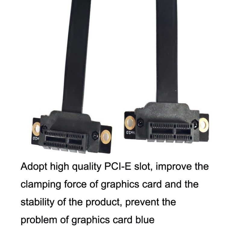 PCI-E 3.0 1X 90 Degrees Graphics Card / Wireless Network Card Extension Cable, Cable Length: 30cm