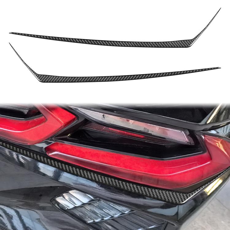 For Chevrolet Corvette C8 2pcs /Set Taillight Lower Trim Sticker - Black