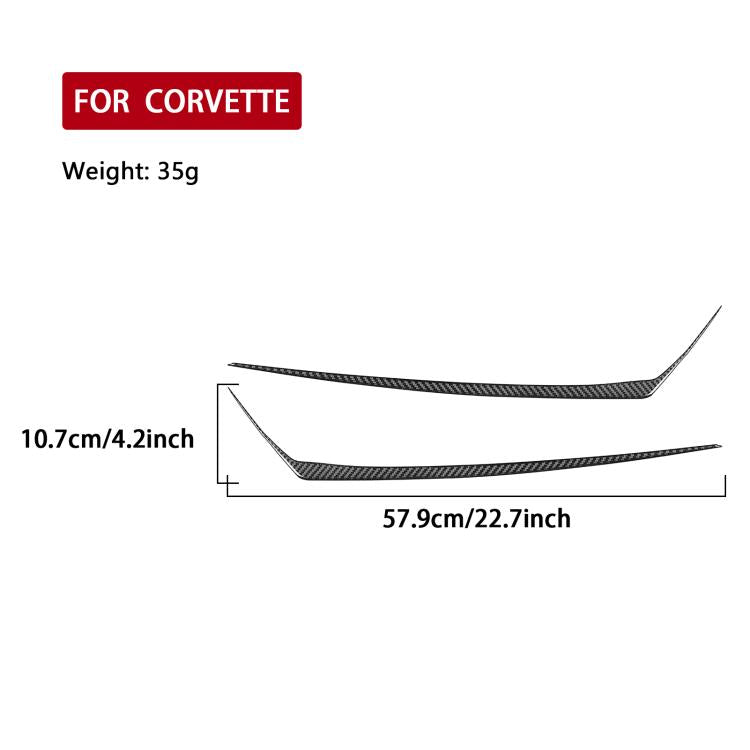For Chevrolet Corvette C8 2pcs /Set Taillight Lower Trim Sticker - Black