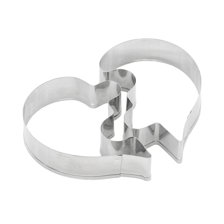 5sets Left Heart+Right Heart Love Puzzle Biscuit Mold