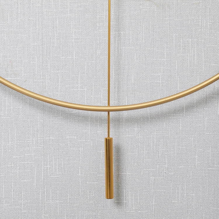 2046 Household Simple Background Wall Decoration Swing Clock, Spec: 60cm Black Wooden Needle