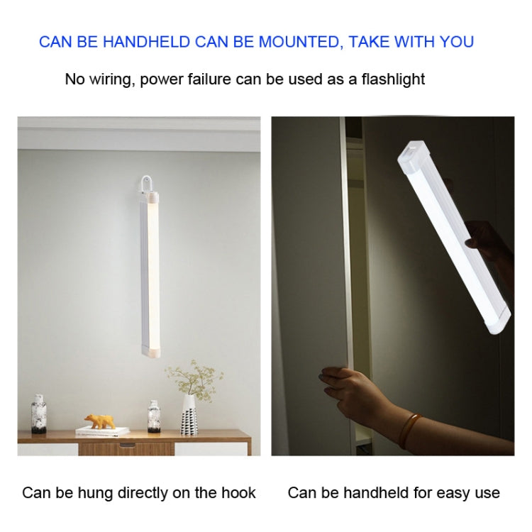 32cm Handheld Light Stick Three-color Changing Light USB Rechargeable Emergency Light Tube Fill Light 1500 mAh, Color: White Warm Light