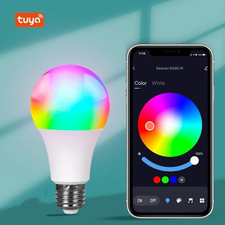 A60  9W  Bluetooth Tuya APP Control Smart RGB Bulbs E27 LED Bulbs 200V-240V