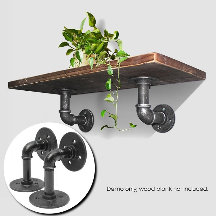 Wrought Iron Hanging Potted Plant Wall Shelf Water Pipe Shelf 8inch