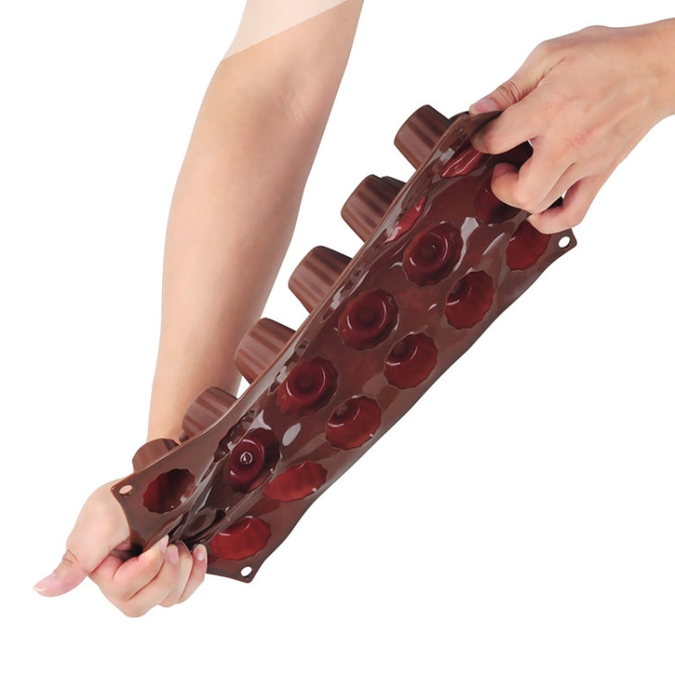 Silicone Baking Tools Cookie Chocolate Waffle Cake Mold,Style: 12-grid Chocolate Mold