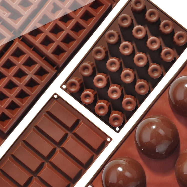 Silicone Baking Tools Cookie Chocolate Waffle Cake Mold,Style: 24-grid Cake Mold