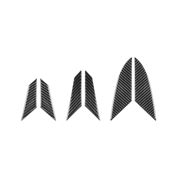 For Chevrolet Corvette C8 6pcs /Set Engine Side Air Vent Stickers - Black