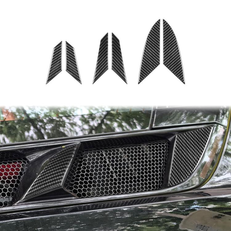 For Chevrolet Corvette C8 6pcs /Set Engine Side Air Vent Stickers - Black