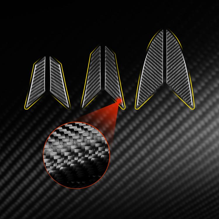 For Chevrolet Corvette C8 6pcs /Set Engine Side Air Vent Stickers - Black