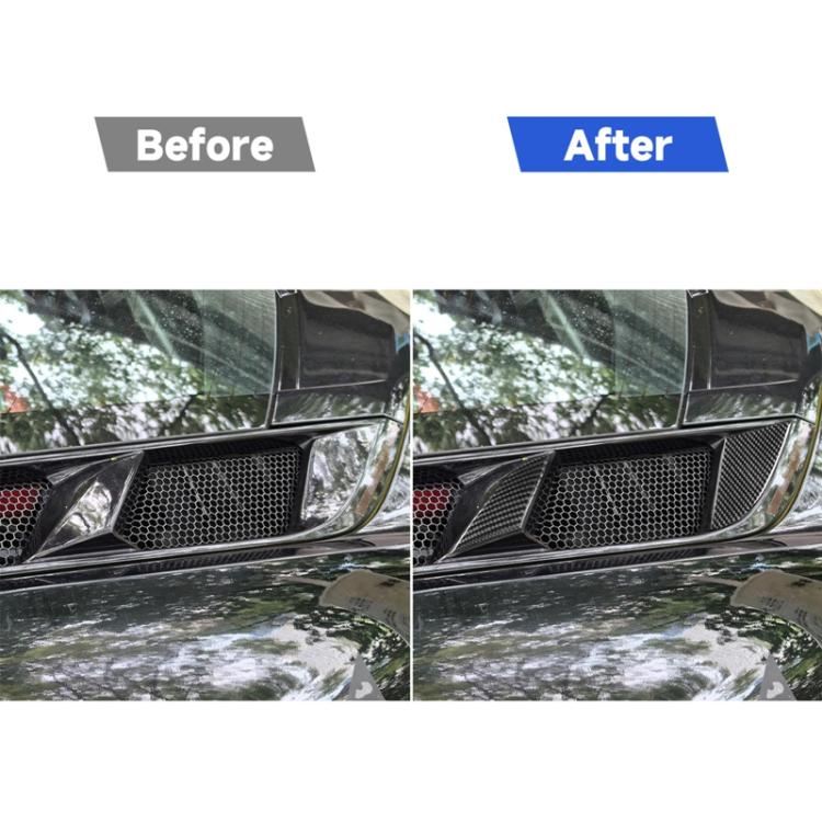 For Chevrolet Corvette C8 6pcs /Set Engine Side Air Vent Stickers - Black