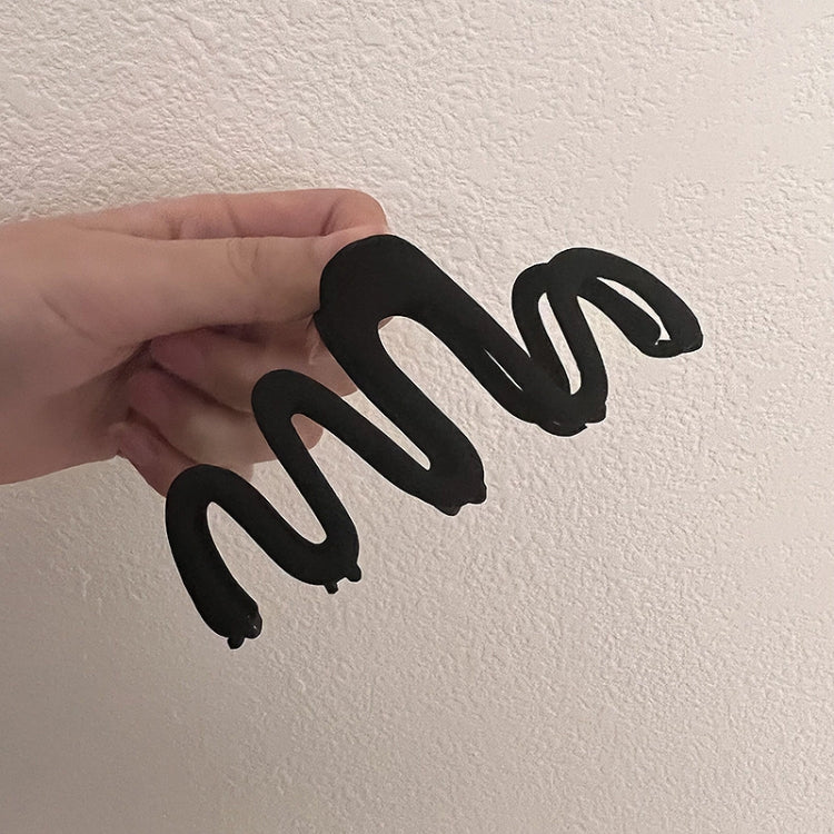 B646 Wavy Frosted Metal Clip Hair Accessories Manual Hair Clamp