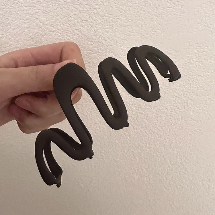 B646 Wavy Frosted Metal Clip Hair Accessories Manual Hair Clamp