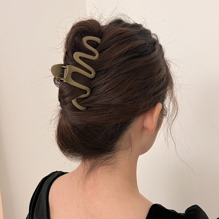 B646 Wavy Frosted Metal Clip Hair Accessories Manual Hair Clamp