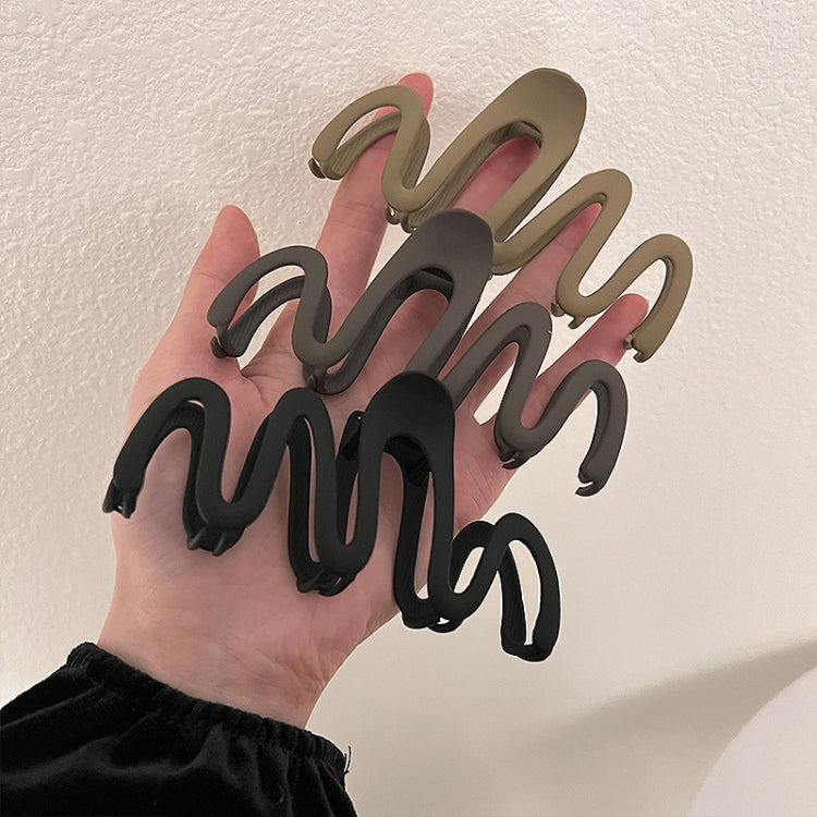 B646 Wavy Frosted Metal Clip Hair Accessories Manual Hair Clamp