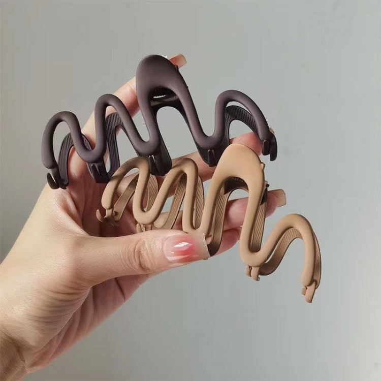 B646 Wavy Frosted Metal Clip Hair Accessories Manual Hair Clamp