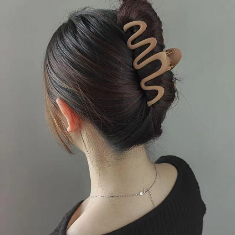 B646 Wavy Frosted Metal Clip Hair Accessories Manual Hair Clamp