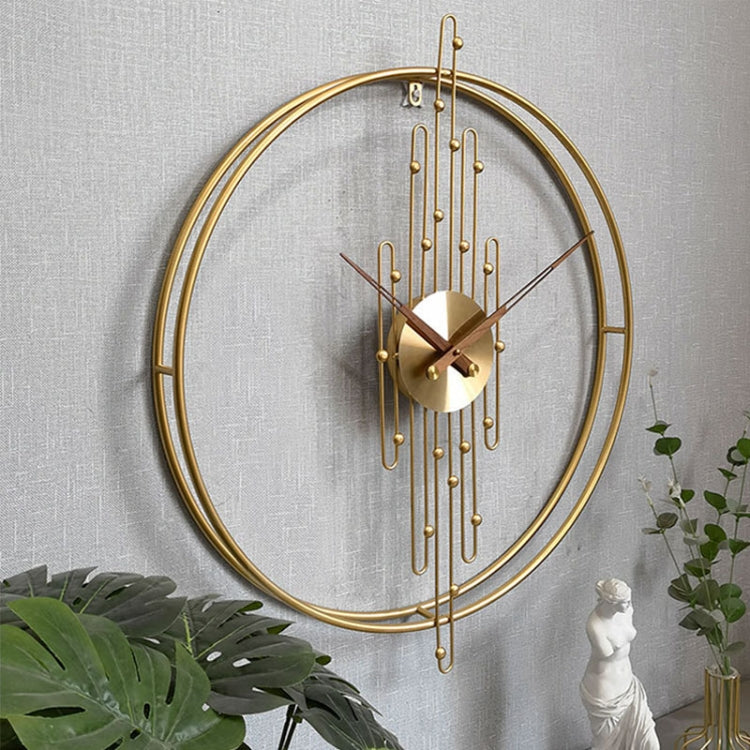 YX0801 Simple Art Living Room Background Wall Decoration Clock Mute Wall Clock, Color: 80cm Gold