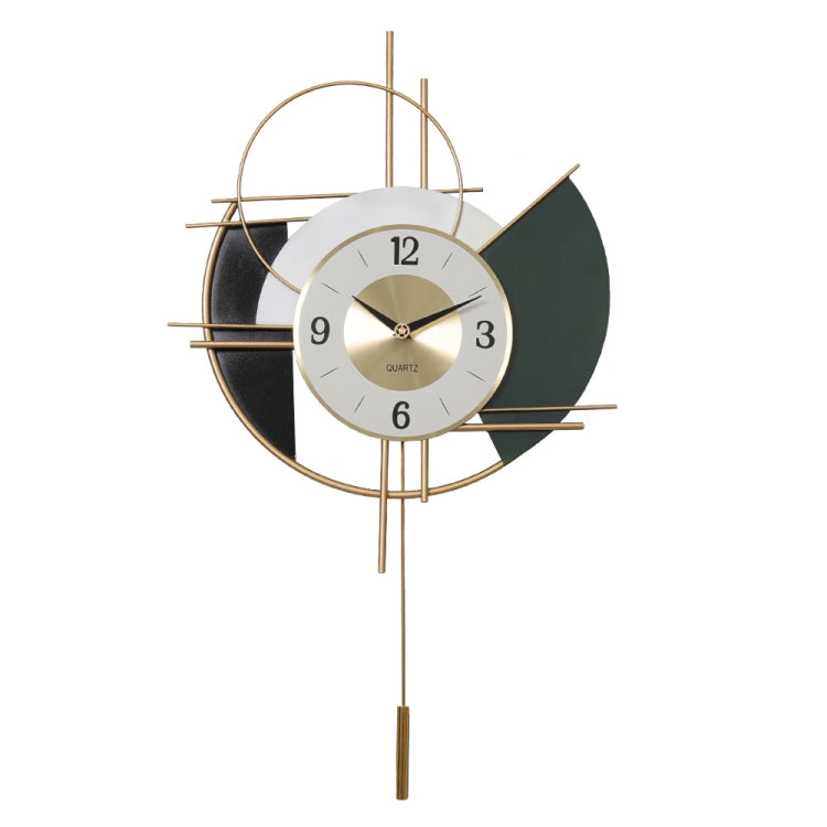 Living Room Porch Decorative Wall Clock Iron Home Mute Swing Clock(YX069)