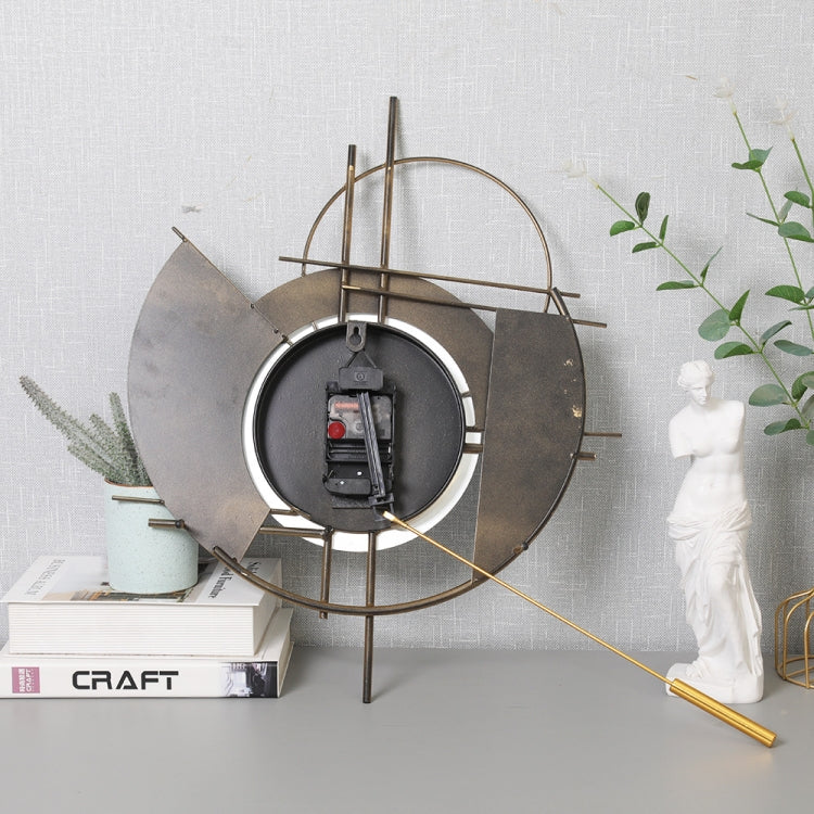 Living Room Porch Decorative Wall Clock Iron Home Mute Swing Clock(YX069)