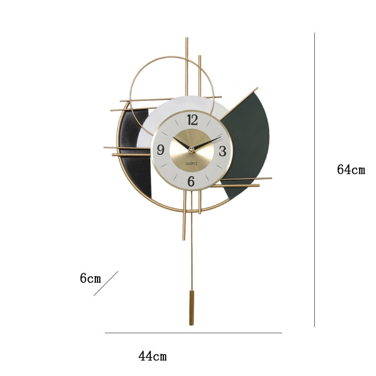 Living Room Porch Decorative Wall Clock Iron Home Mute Swing Clock(YX069)