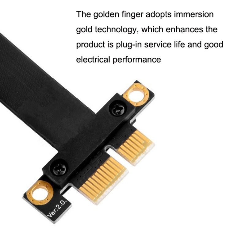 PCI-E 3.0 1X 180-degree Graphics Card Wireless Network Card Adapter Block Extension Cable, Length: 50cm
