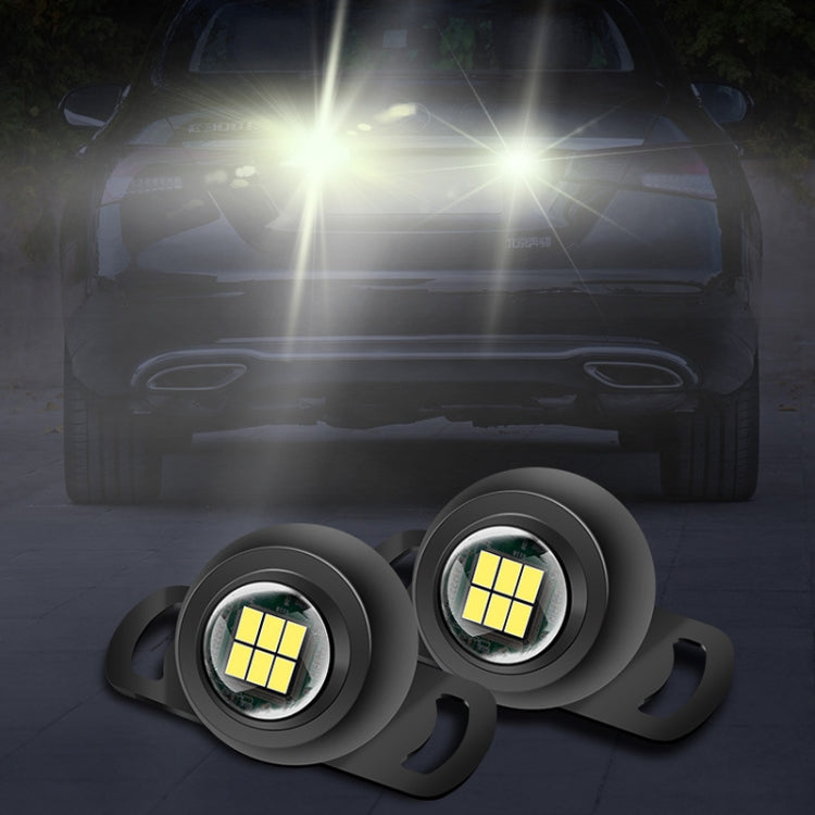 Car LED Ultra -Bright Electric Eye Reversing Light External Bulb Modified Universal Auxiliary Light, Style: Long Bright Black Shell