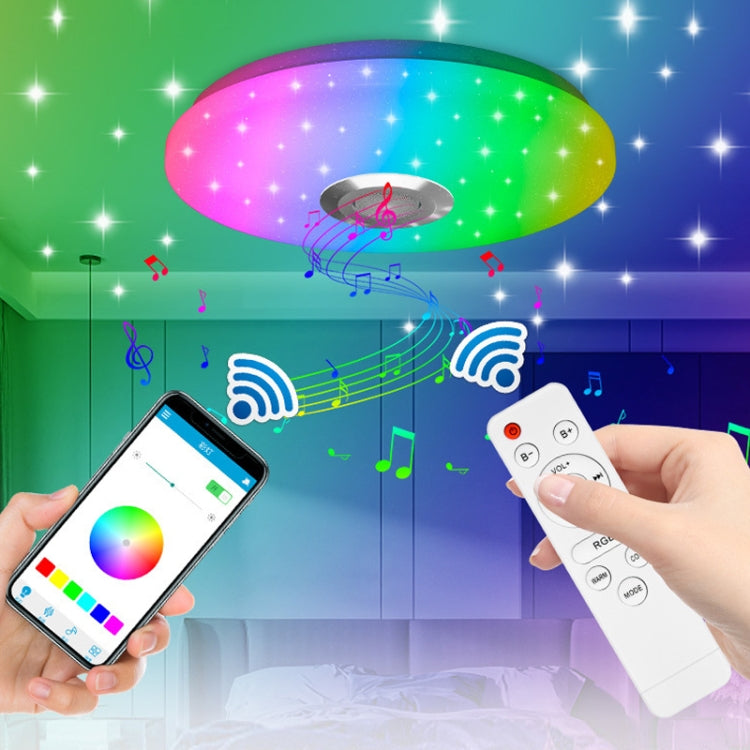 Remote Control Bluetooth LED Ceiling Lamp RGB Music Rhythm Color Changing Lamp, Dimensions: 26cm