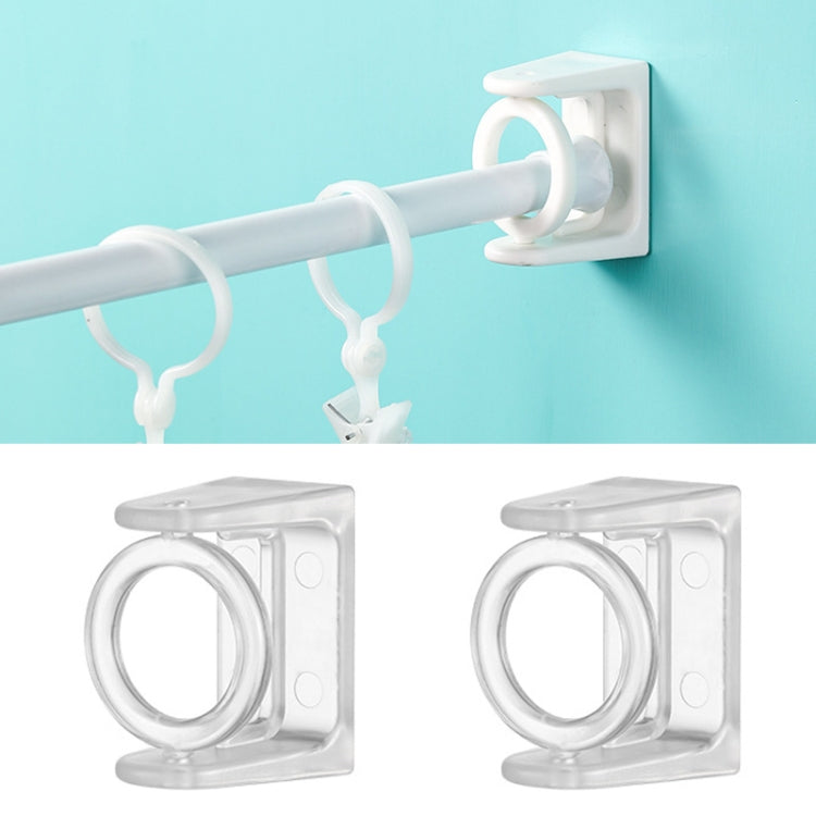 4pcs Turnable Circle Triangle Ring Telescopic Rod Hook Props Fixed Bracket, Color: Transparent Adhesive Model