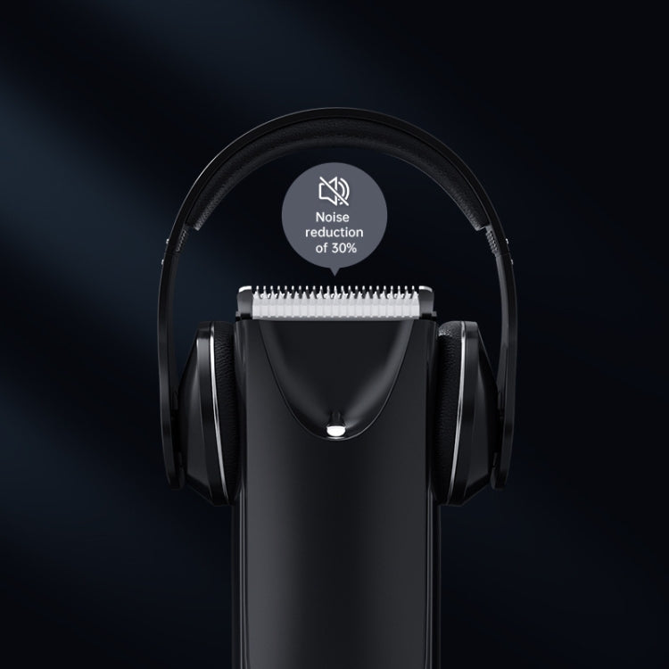 W012 With LED Light Shaver Trimmer Ceramic Head Haircutter(Black)