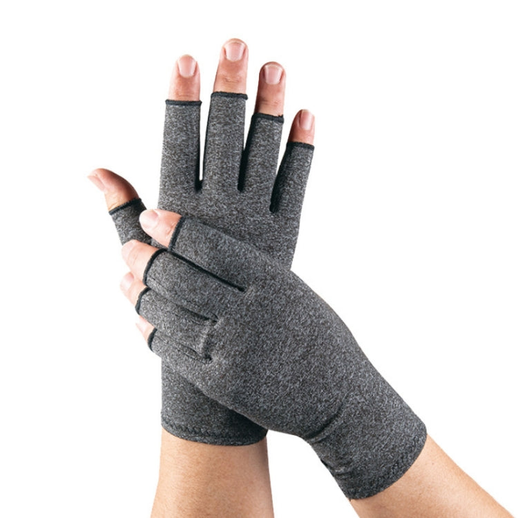 Outdoor Half Finger Joint Care Compression Cycling Gloves, Size: