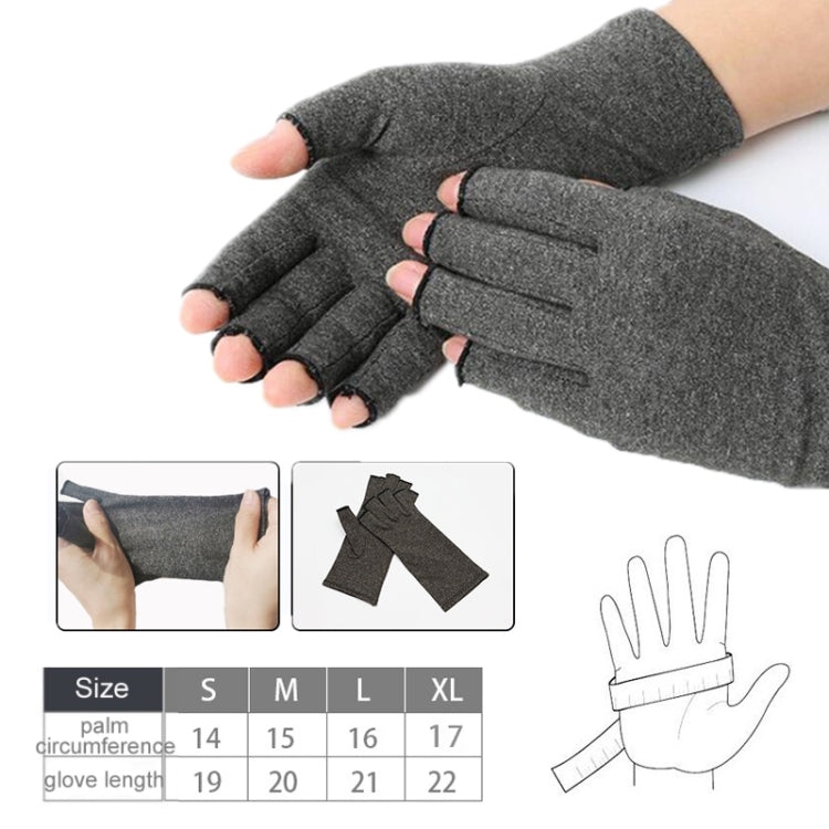 Outdoor Half Finger Joint Care Compression Cycling Gloves, Size: