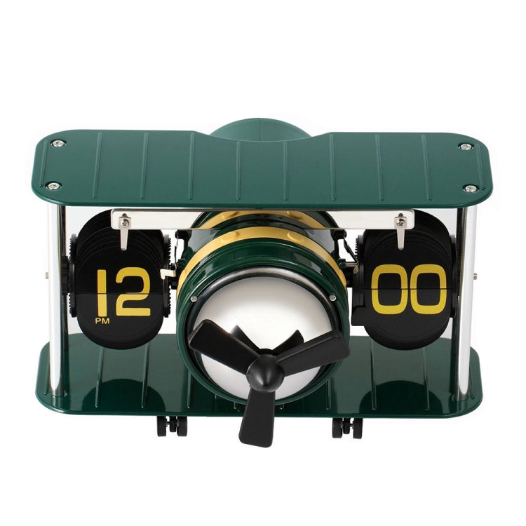 HY-F029 Airplane-shaped Retro Desktop Wall Hanging Decorative Flip Clock