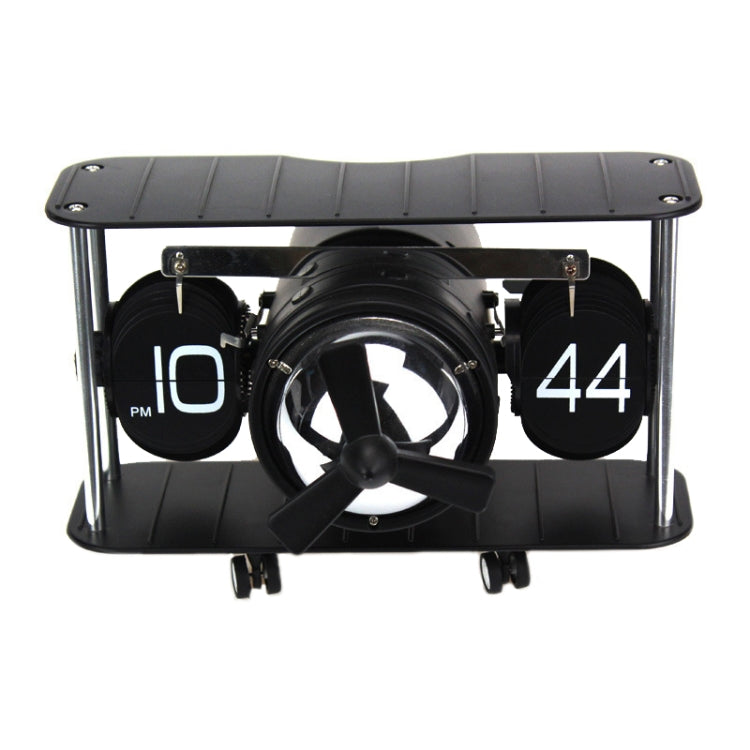 HY-F029 Airplane-shaped Retro Desktop Wall Hanging Decorative Flip Clock