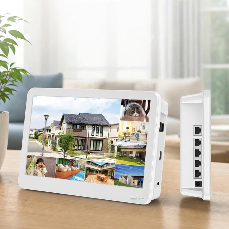 4CH 4K 8MP POE NVR With 11.6-Inch Monitor H.265 Network Video Recorder For Security Camera System